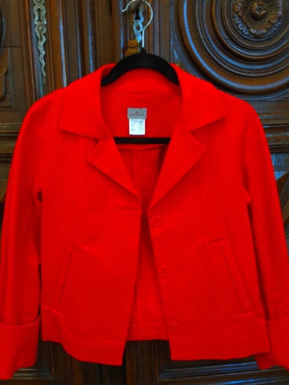 Cyrillus Burnt Orange Cropped Jacket – US 6 - Picture 6 of 6